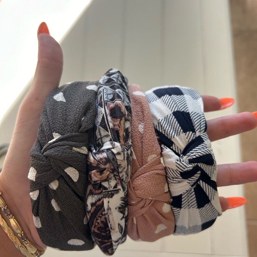 Trendy Women's Headband Collection - Black, Pink, Gray, and Brown